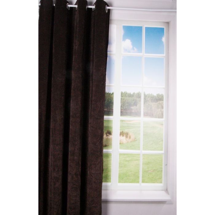 Luciano Curtain brown 140x245cm (8rings)