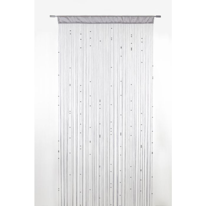 Helena Pearls Stringcurtain light grey 90x250cm
