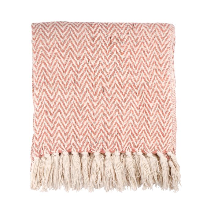 Zigzag Recycled Throw pink 130x170cm
