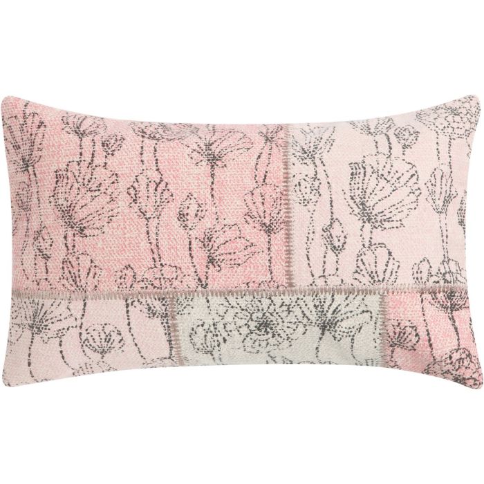 Patchwork Flower Cushion pink 30x50cm