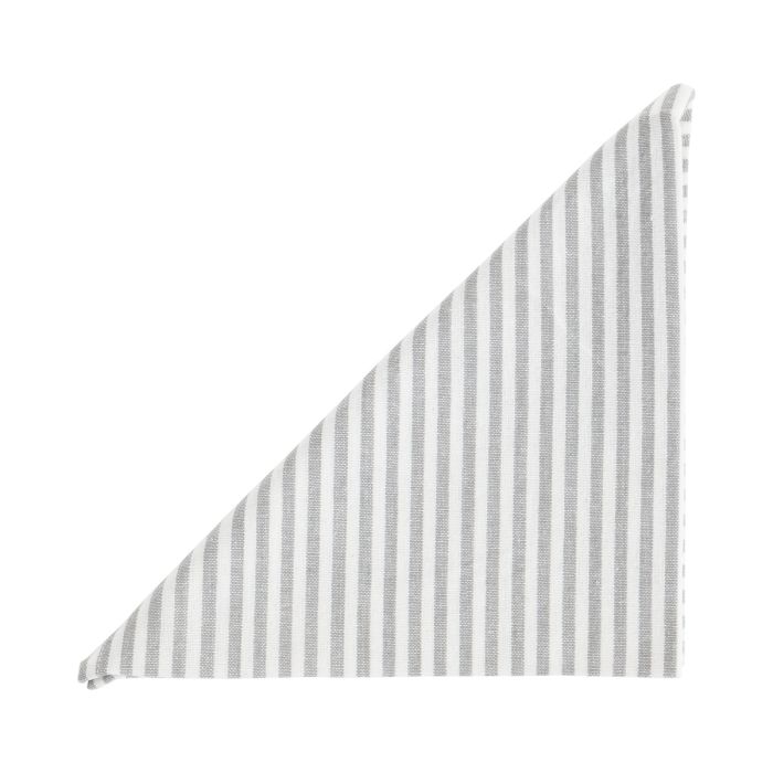 Medium Fine Stripe Napkin licht grey 40x40cm (set of 2)