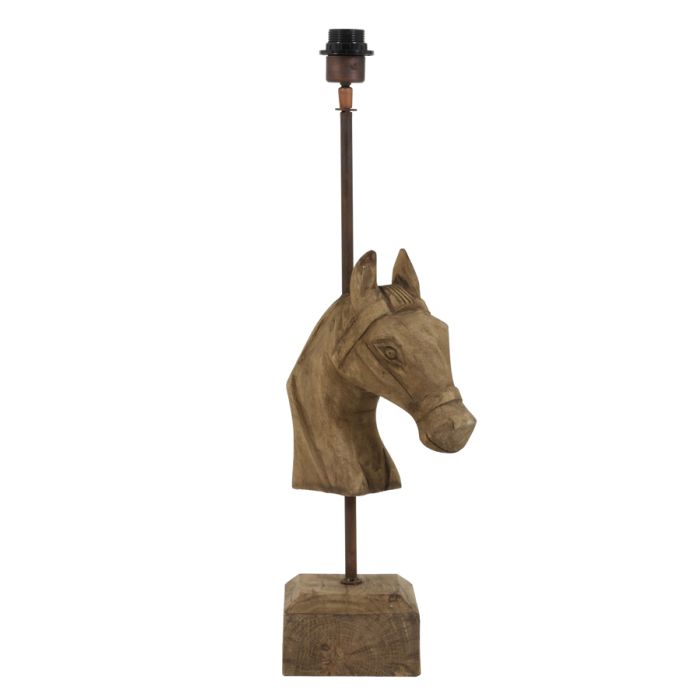 Lamp base 27x14,5x68 cm HORSE wood dark brown