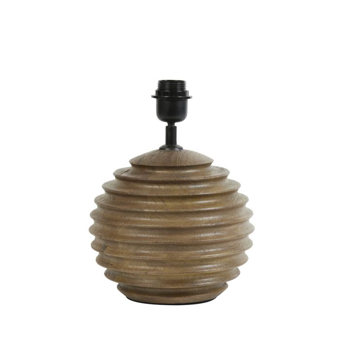 Lamp base Ø22x26 cm RENZO wood matt brown