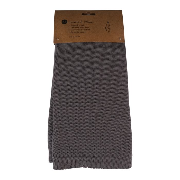 Knitted Kitchentowel donker grey 50x70cm