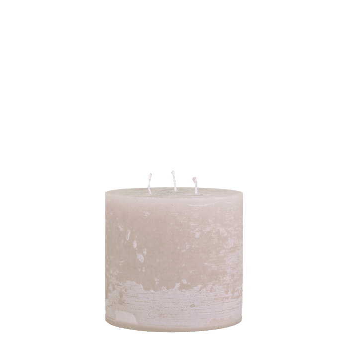 Macon Pillar candle rustic w. 3 wicks 80 h