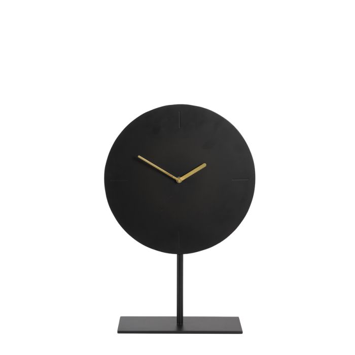 Clock on base 30x10x45,5 cm WAIWO matt black-gold