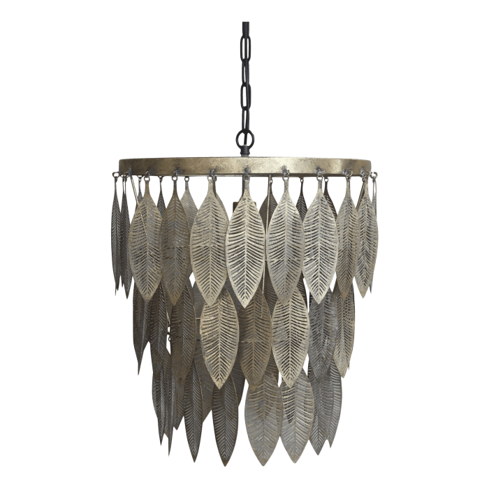 Lamp w. metal decor