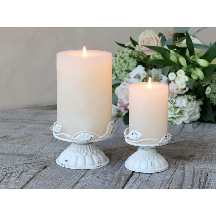 Candlestick w. decor for pillar candles