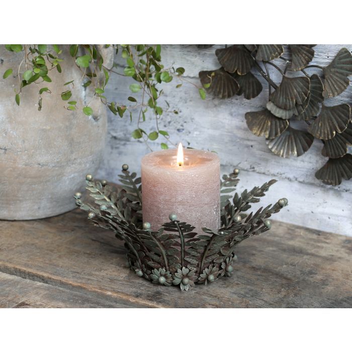 Candle Tray w. leaves