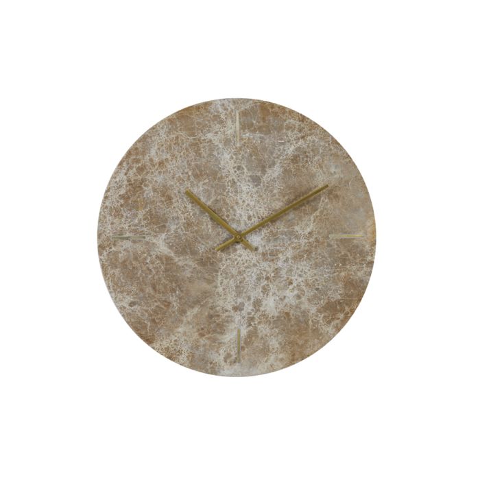 Clock Ø43 cm MORENO marble brown
