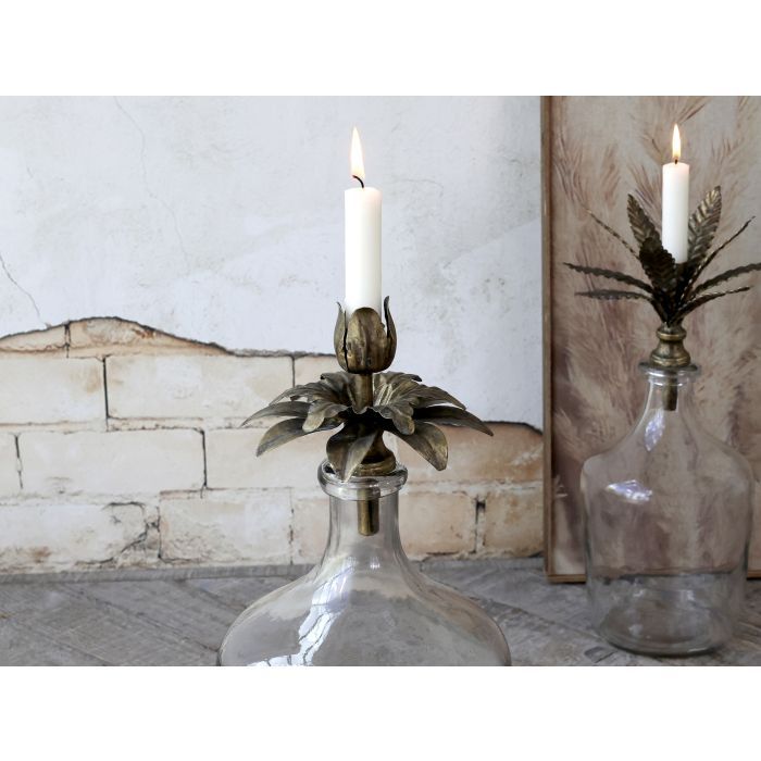 Candleholder w. leaves