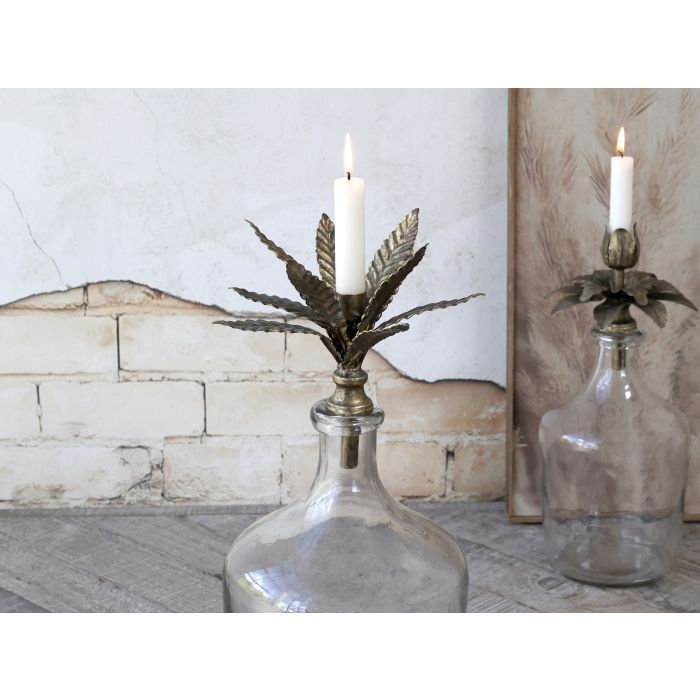 Candleholder w. leaves