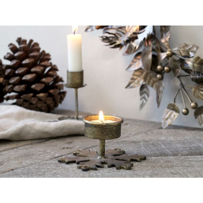 Tealight Holder w. snowflake