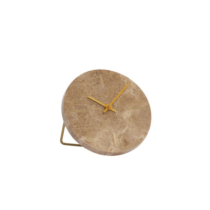 Clock Ø15 cm MORENO marble brown
