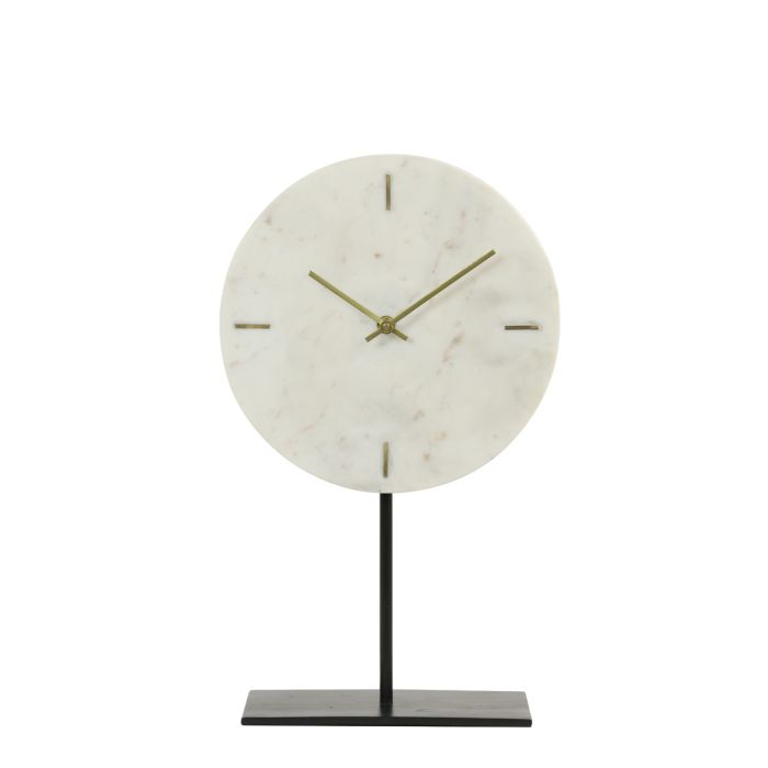 Clock on base 25,5x10x42,5 cm MORENO marble white