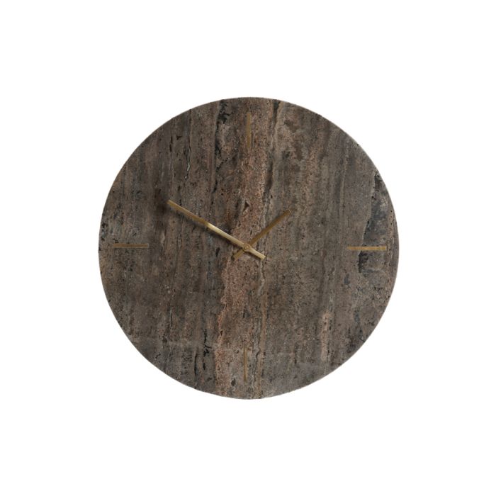 Clock Ø43 cm JENAY brown travertine