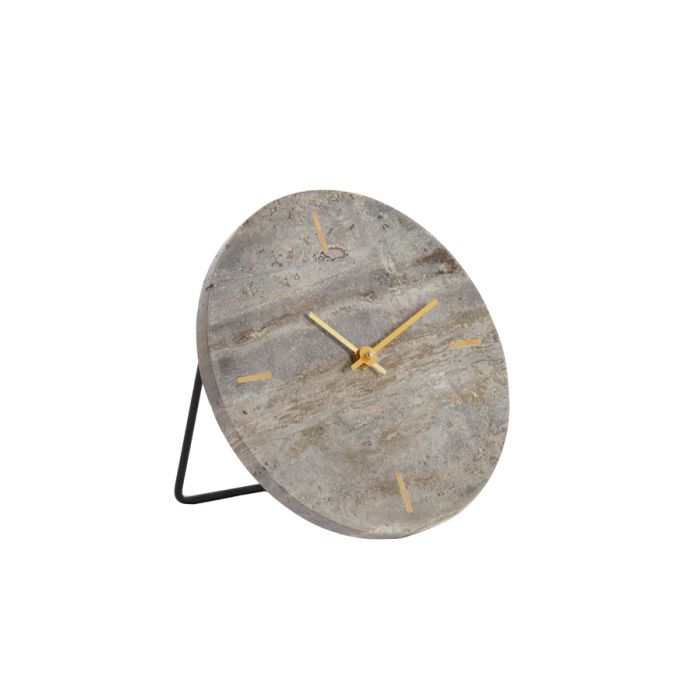 Clock Ø20 cm JENAY brown travertine