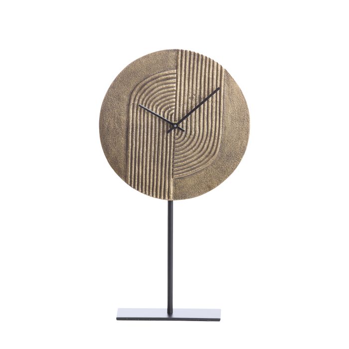 Clock on base 26x7x40 cm GWENNA antique bronze