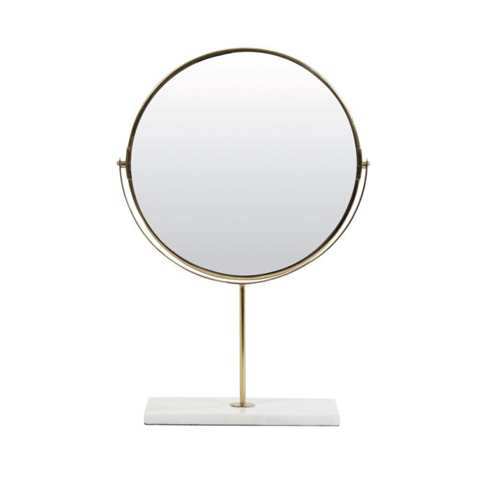 Mirror on base 33x12,5x48 cm RIESCO marble white-gold