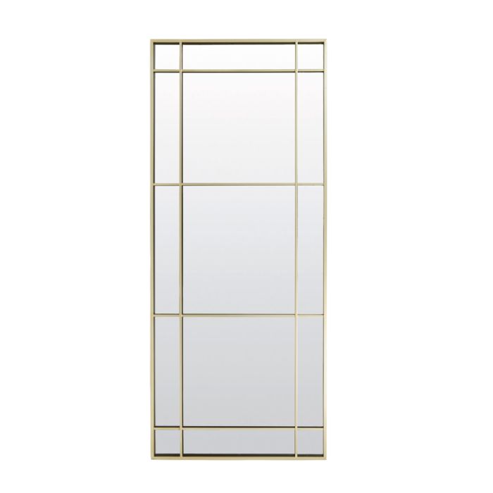 Mirror 77x3x183 cm RINCON smoked glass+gold