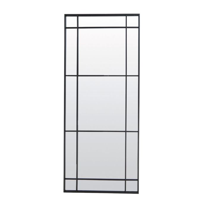 Mirror 77x3x183 cm RINCON clear glass+matt black