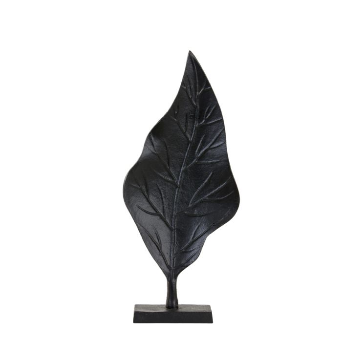 Ornament 14,5x8x50 cm LEAF matt black