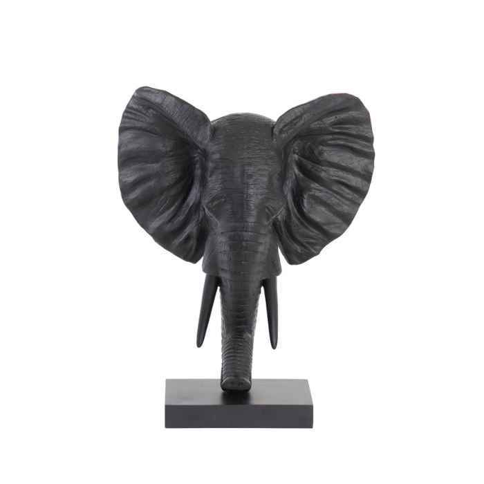 Ornament 38,5x19,5x49 cm ELEPHANT matt black