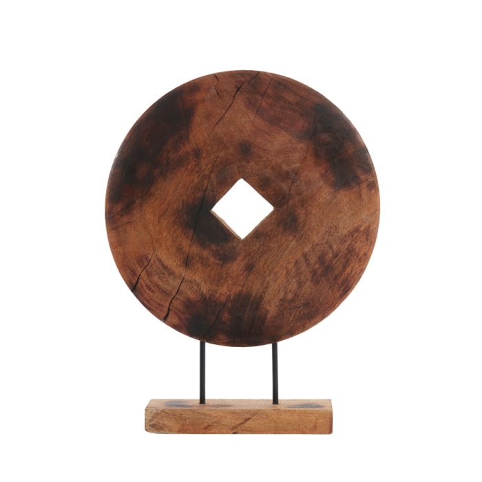 Ornament on base 30x10x51 cm BULONGO wood brown