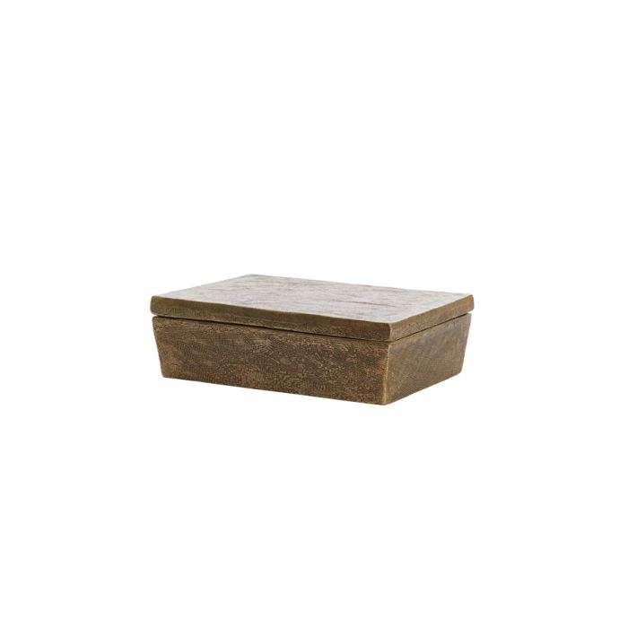 Deco box 37x27x11 cm LINA antique bronze