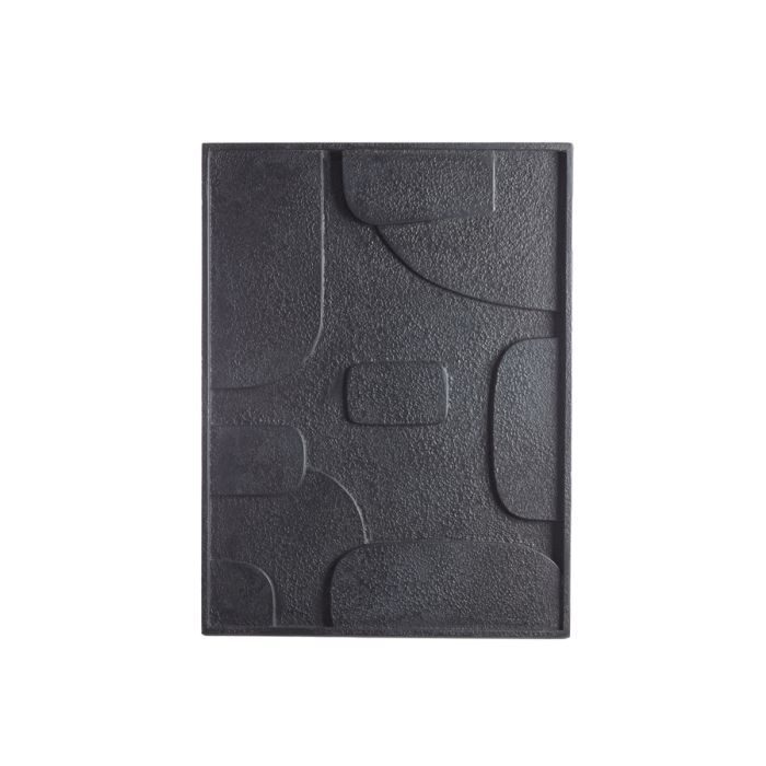 Wall ornament 80x8x60 cm COLINA wood matt black