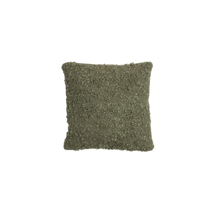 Cushion 45x45 cm HUMADA bouclé green
