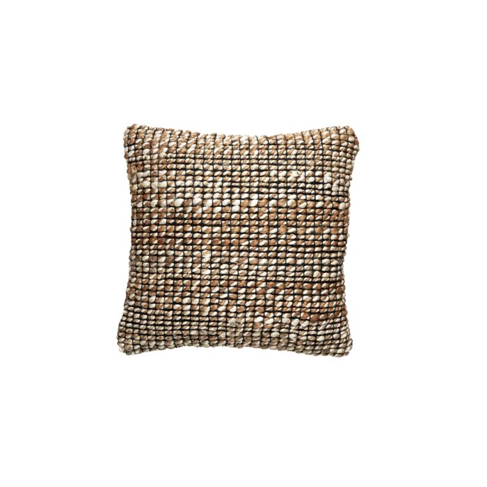 Cushion 45x45 cm JOLITA jute black-brown