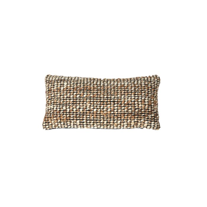 Cushion 60x30 cm JOLITA jute black-brown