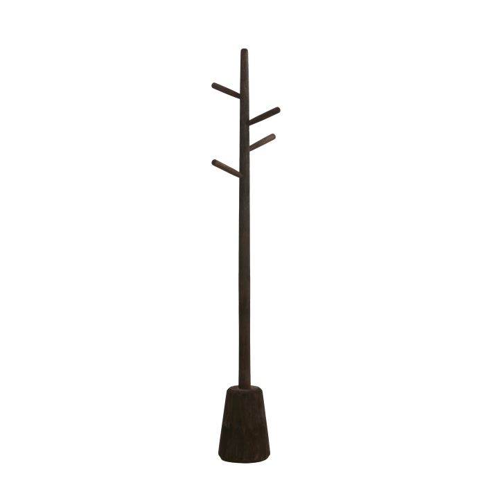 Hatstand Ø20x152 cm YENICE wood chocolate brown