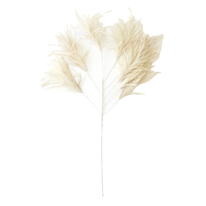 Ornament 8 feathers 95 cm FEATHER white