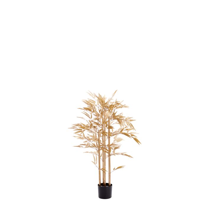 Potted ornament 120x70x120 cm BAMBOO metallic light gold