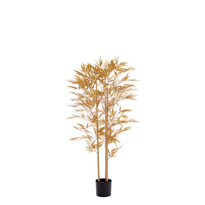 Potted ornament 152x90x152 cm BAMBOO metallic light gold