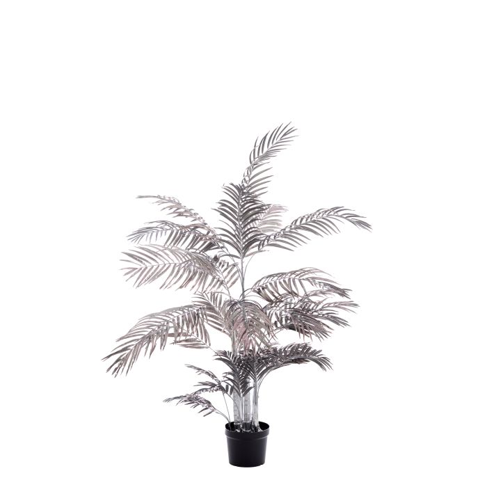 Potted ornament 145x135x135 cm PALM metallic grey