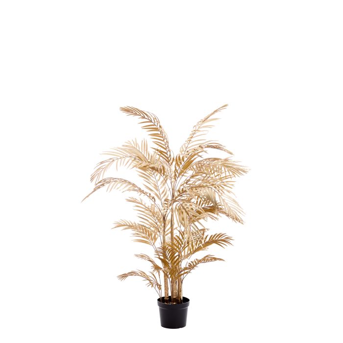 Potted ornament 145x135x135 cm PALM metallic light gold