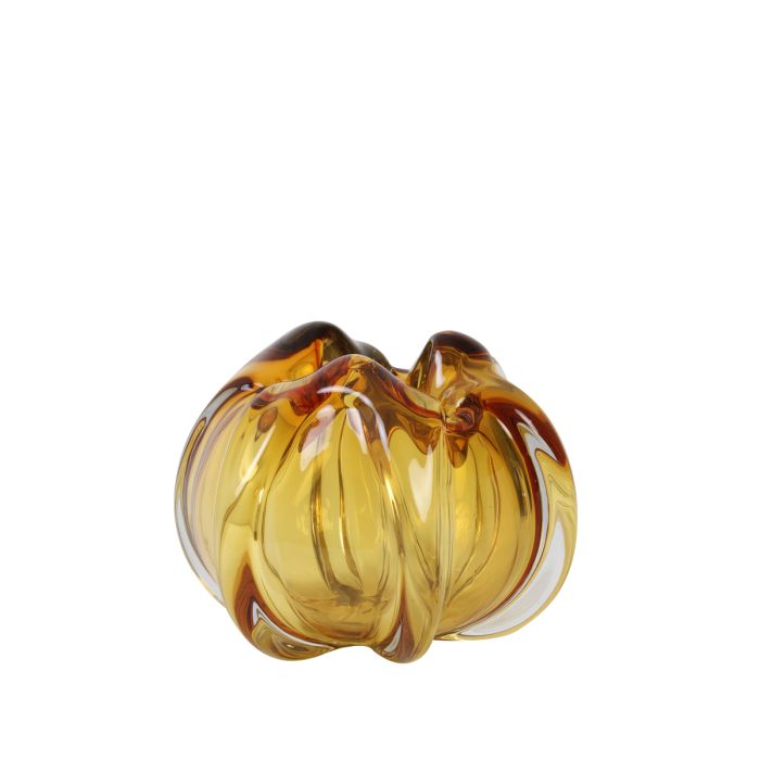 Tealight Ø21x16 cm MURELA glass amber