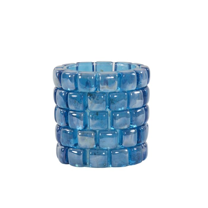 Tealight Ø12,5x12,5 cm MOSAIC blue