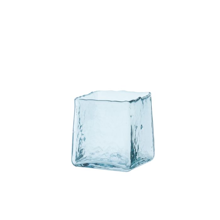 Tealight 10x10x10,5 cm IDUNA glass light blue