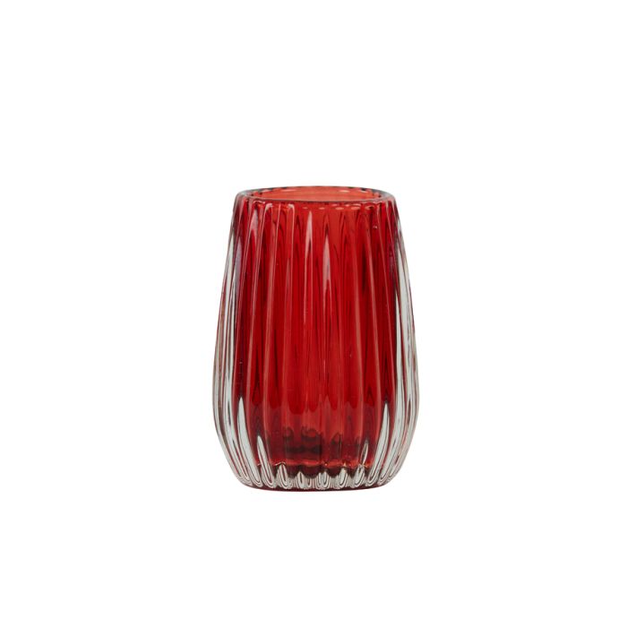 Tealight Ø10x14 cm AIMEE glass matt burgundy