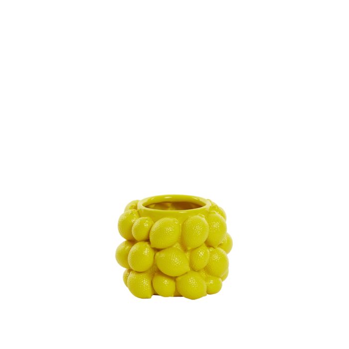 Vase deco Ø17,5x14 cm LEMON yellow