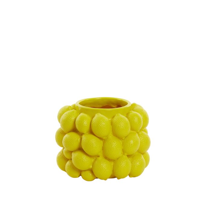 Vase deco Ø24,5x18 cm LEMON yellow