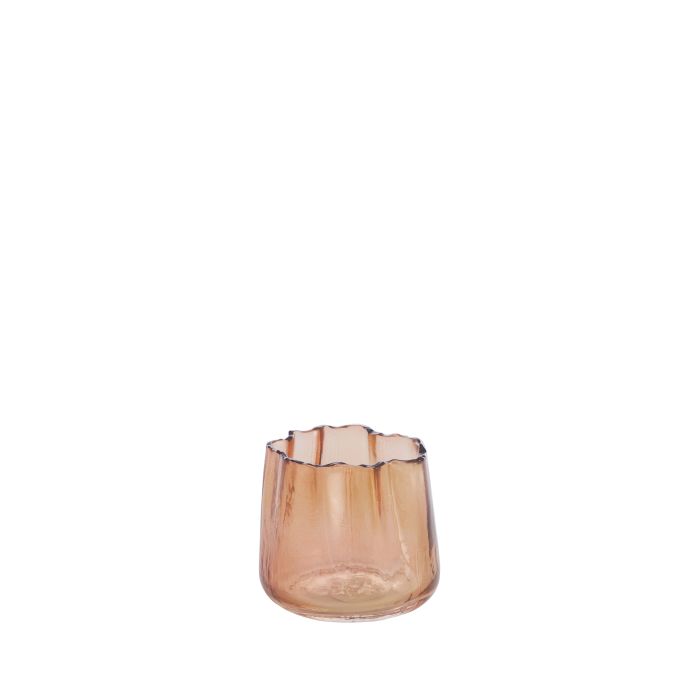 Tealight Ø11x9,5 cm MURADA glass light brown