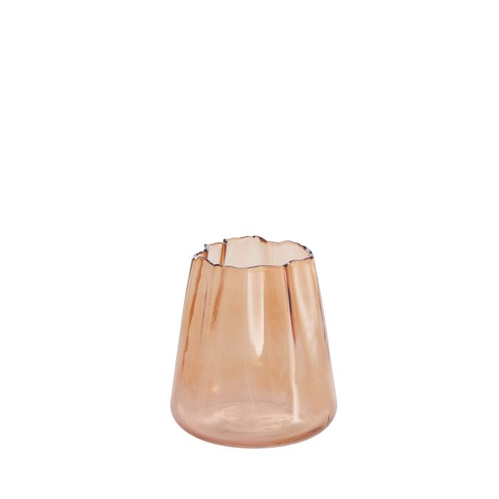 Tealight Ø14,5x15,5 cm MURADA glass light brown