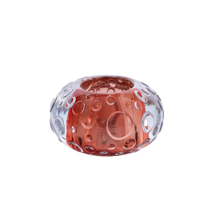 Tealight Ø10x6 cm FINLEY glass peach
