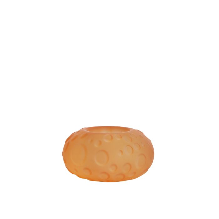 Tealight Ø10x6 cm FINLEY glass matt peach