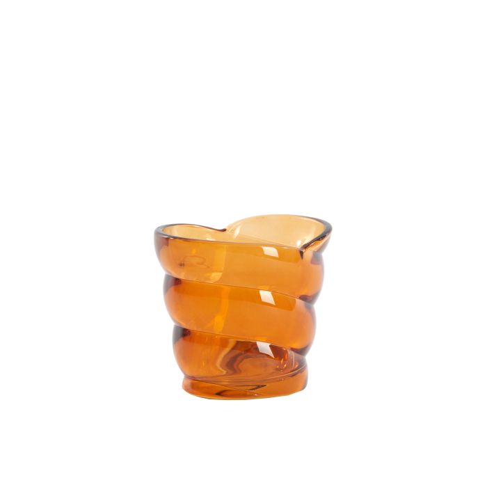 Tealight 10x7x9 cm MALEA glass orange